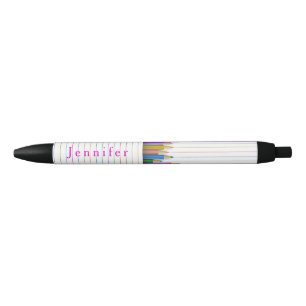 Stylo Noir Crayons de couleur personnalisés Retour à l'école