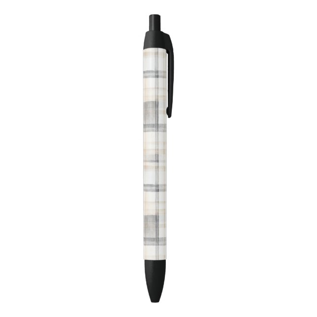 Stylo Noir Cream Grey Yellow Plaid Stripes (Bas (Vertical))