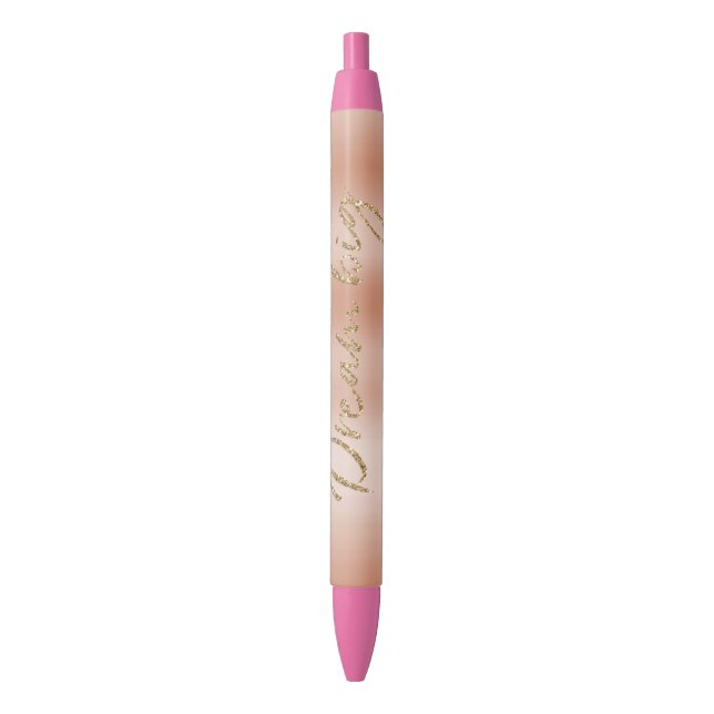 Stylo Noir Creamy Peach Rose Blush Gold Dream Parties scintil (devant Vertical)
