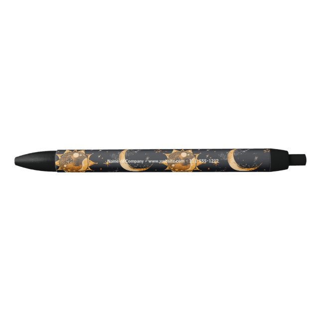 Stylo Noir Créez Vos Propres Soleil Lune Étoiles Célestes (Devant)
