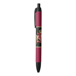 Stylo Noir Créez votre propre blason d'armoiries d'or rouge