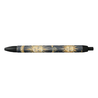 Stylo Noir Créez Votre Propre Céleste Bleu & Or Orné