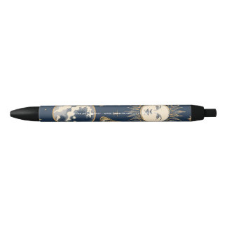 Stylo Noir Créez votre propre céleste or bleu blanc