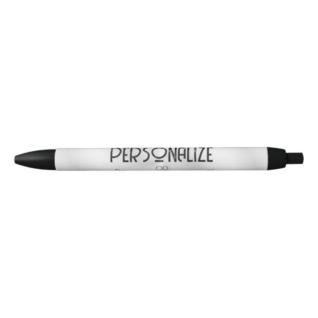 Stylo Noir Créez votre propre conception personnalisée (Devant)