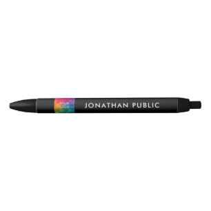 Stylo Noir Créez Votre Propre Logo de Bureau d'Entreprise