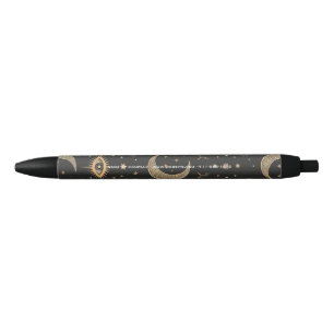 Stylo Noir Créez Votre Propre Œil Magique Céleste Noir et Or