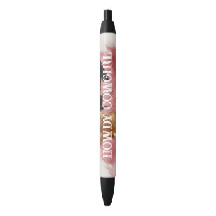 Stylo Noir Crème d'or rose noir vachette