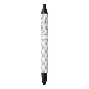 Stylo Noir Crème Shiba Inu Cute Chien Et Patrouilles & Nom