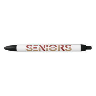 Stylo Noir Crimson & Or Deux Couleurs Aînés Lettres découpées