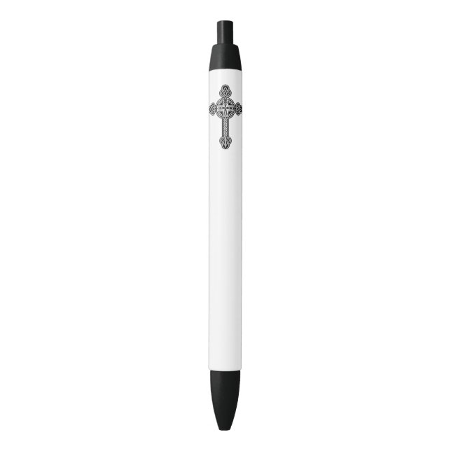 Stylo Noir Croix celtique (devant Vertical)