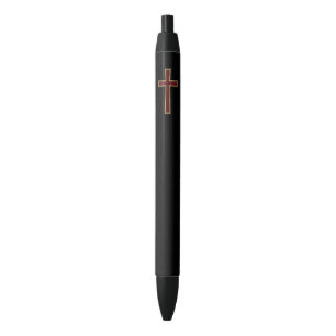 Stylo Noir Croix chrétienne