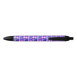 Stylo Noir CROIX chrétienne violette