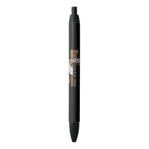 Stylo Noir Croix de Pâques vintage personnalisée Il est ressu