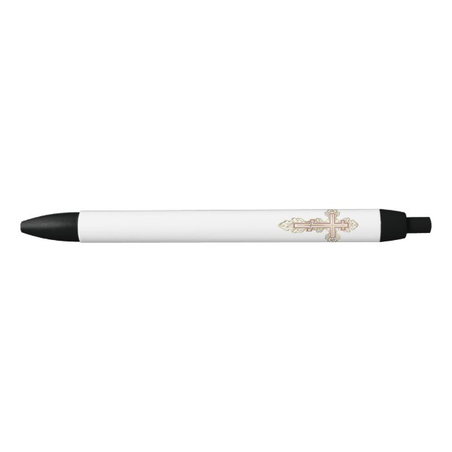 Stylo Noir Croix orthodoxe (Devant)