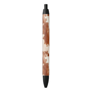 Stylo Noir Cuir de vache de Noël Sud-Ouest Crème Marron