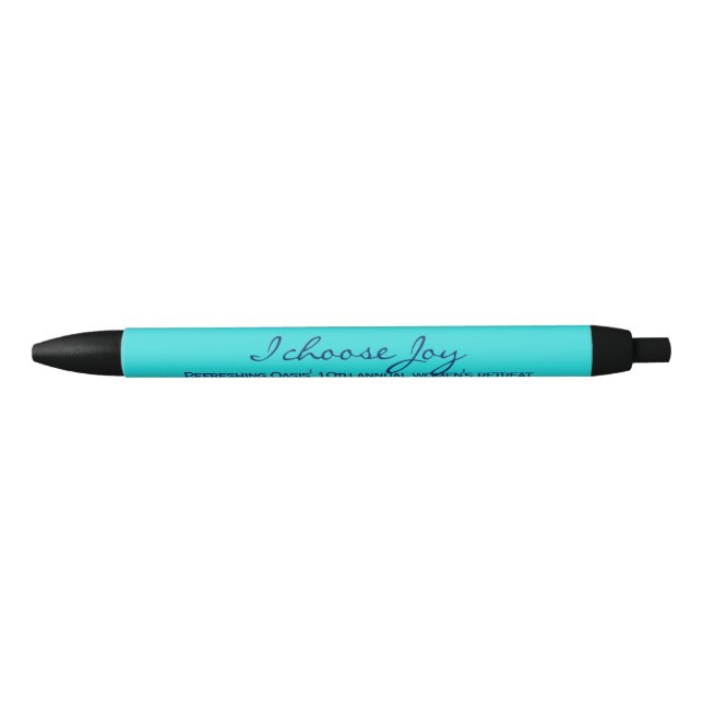 Stylo Noir Custom Turquoise Aqua Blue Modern Joy Church (Devant)