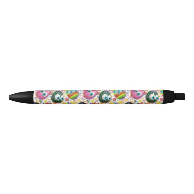 Stylo Noir Cute and Funny Easter Eggs Cartoon (Devant)