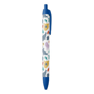 Stylo Noir Cute Aquarelle Océan Animaux Motif