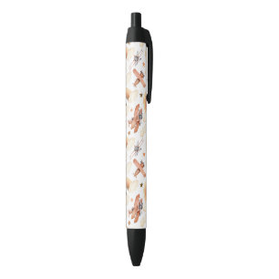 Stylo Noir Cute aquarelle Rainbow Motif d'avion