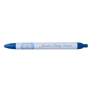 Stylo Noir Cute Blue Baby Boy Citrouille Baby shower personna