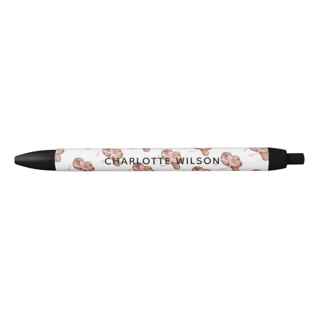 Stylo Noir Cute Coquette Cowgirl Casquette avec Bow Script No (Devant)