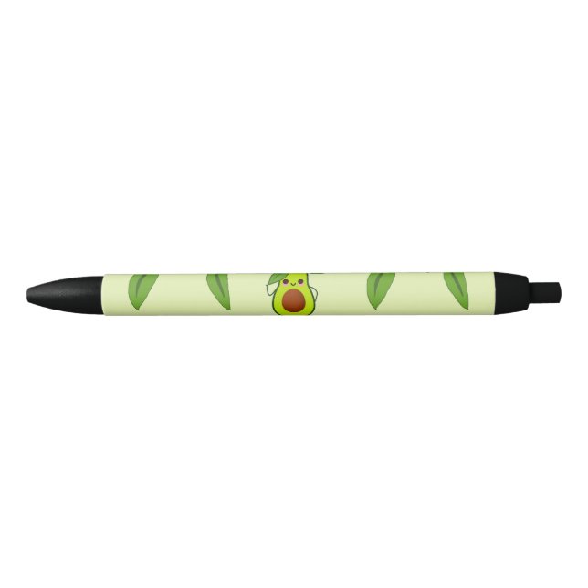 Stylo Noir Cute kawaii avocado (Devant)