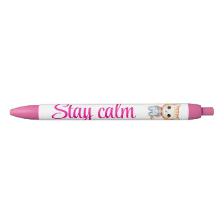 Stylo Noir Cute Kitty "Stay Calm Pen ​