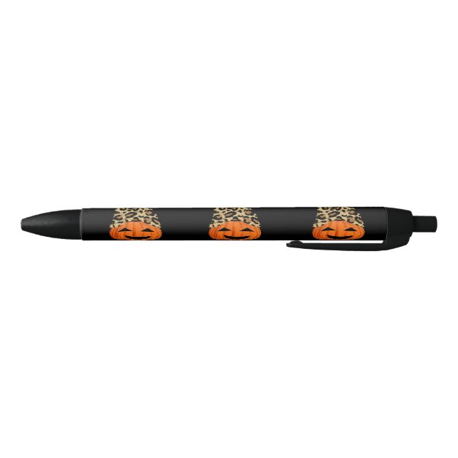Stylo Noir Cute Leopard Citrouilles Casquettes (Bas)