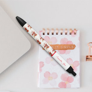 Stylo Noir Cute Little Red Flying Fairy Girly Imaginaire