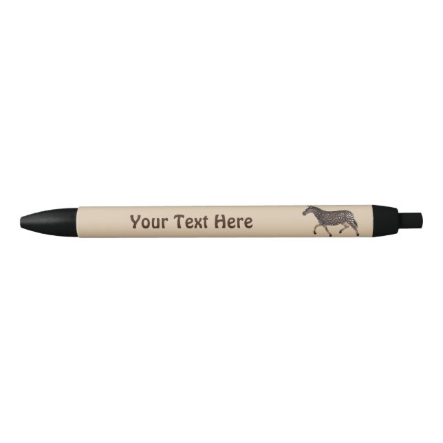 Stylo Noir Cute Polka Dot Zebra (Devant)