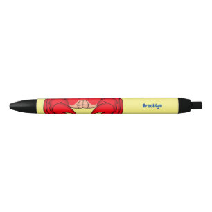 Stylo Noir Cute red crab cartoon