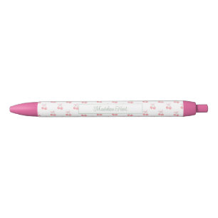 Stylo Noir Cute Tendance Cerises Personnalisées