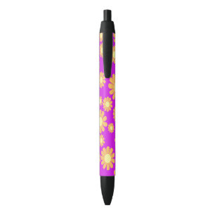 Stylo Noir Daisy Orange Magenta