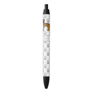 Stylo Noir Dame Great Dane Brun Poil Cartoonesque & Nom