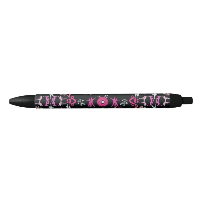 Stylo Noir Danseuse rose Motif Décor Maison (Devant)