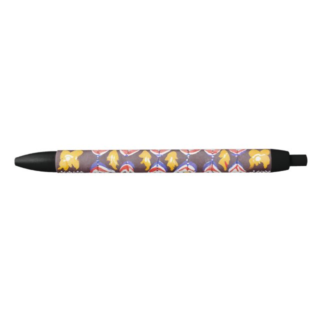 Stylo Noir décoration traditionnelle roumaine (Devant)