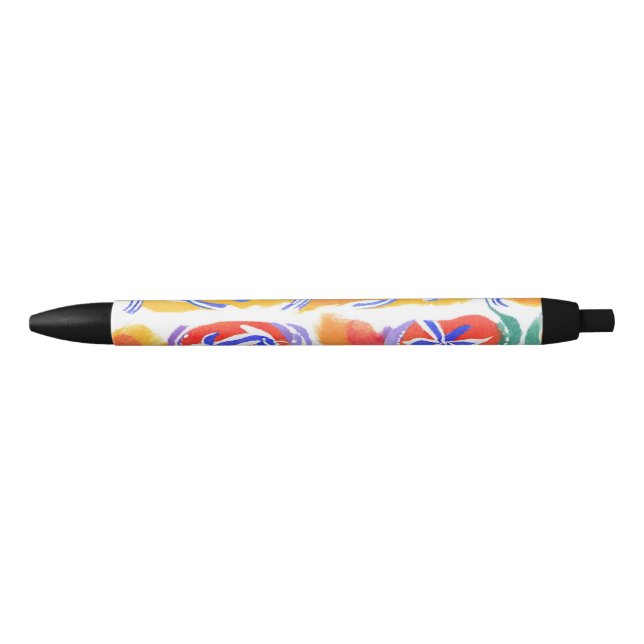 Stylo Noir décoration traditionnelle roumaine (Devant)