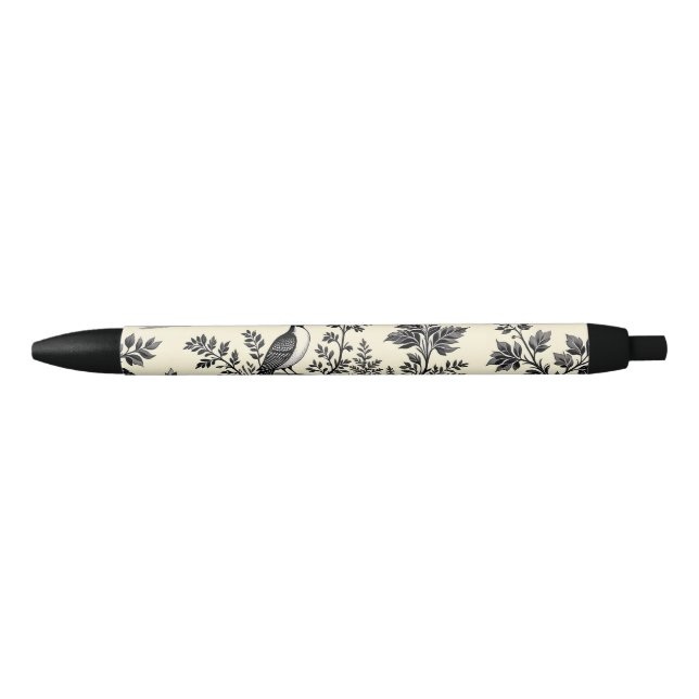 Stylo Noir Decorative French toile pattern (Devant)