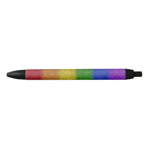 Stylo Noir Dégradé de la Parties scintillant arc-en-ciel tomb