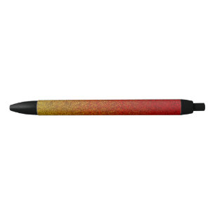 Stylo Noir Dégradé de la Parties scintillant de flamme tombée
