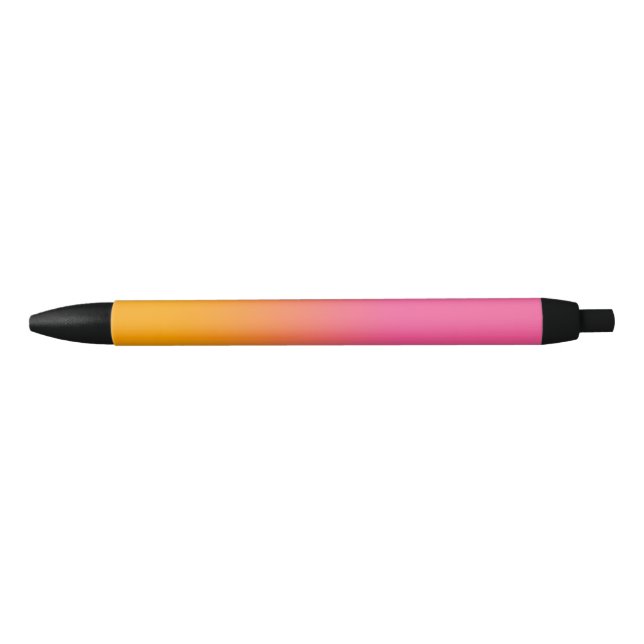 Stylo Noir Dégradé Ombré Rose à Orange (Devant)