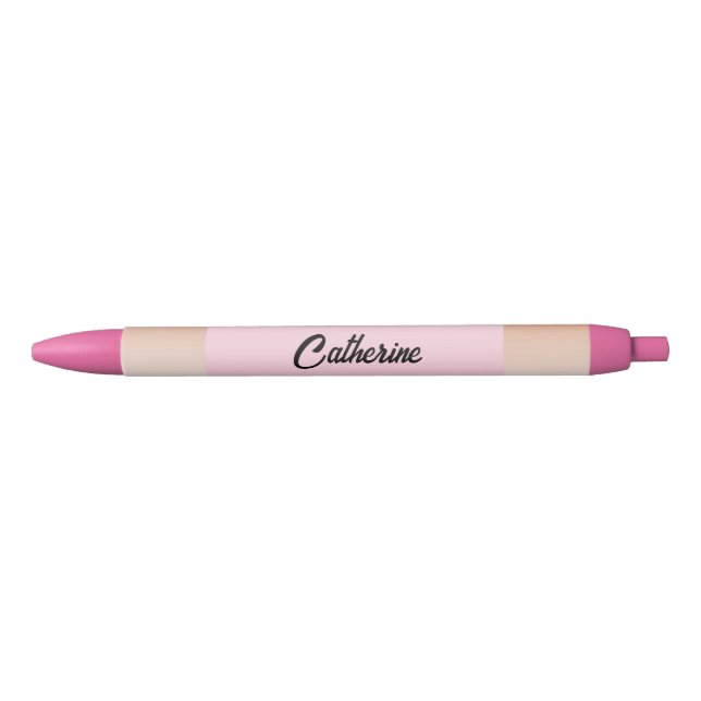 Stylo Noir Dégradé rose solide (Devant)