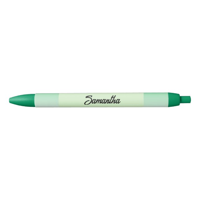 Stylo Noir Dégradé vert solide (Devant)