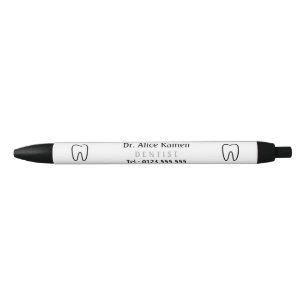 Stylo Noir Dentiste   Personnalisable