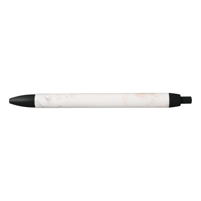 Stylo Noir Design floral (Devant)