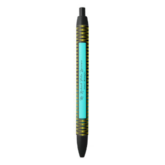 Stylo Noir Design Gold Blue Executive