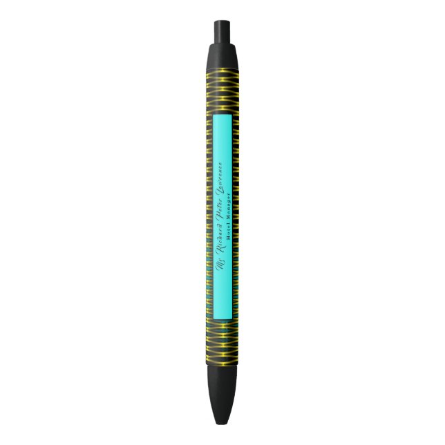 Stylo Noir Design Gold Blue Executive (devant Vertical)