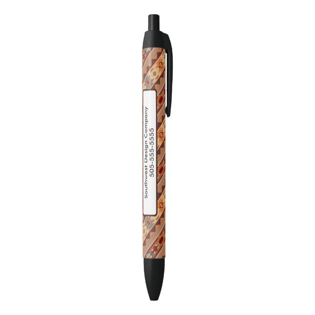 Stylo Noir Design Motif Sud-Ouest Tan (Bas (Vertical))