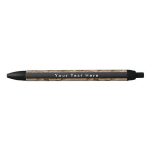 Stylo Noir Dessert Camouflage Avec Cailloux, Militaire, Armée