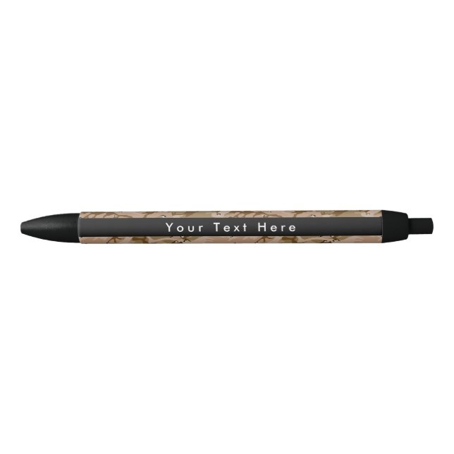Stylo Noir Dessert Camouflage Avec Cailloux, Militaire, Armée (Devant)